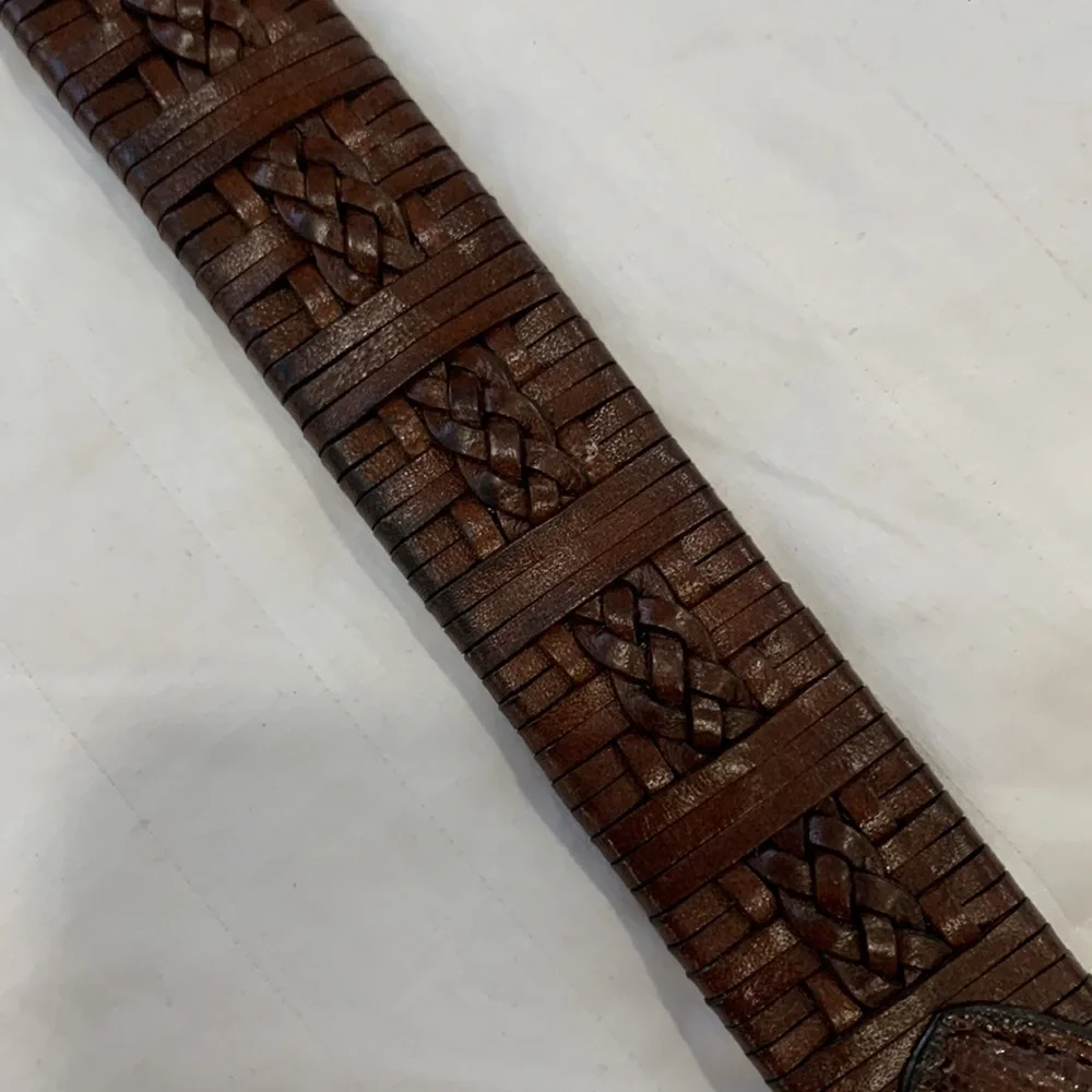 Sentry BraidedGenuine Leather Western Style Brown Belt, Size 34‎